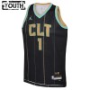 Dres Charlotte Hornets Lamelo Ball 1 Jordan 2022-23 City Edition Crno Swingman - Dječji